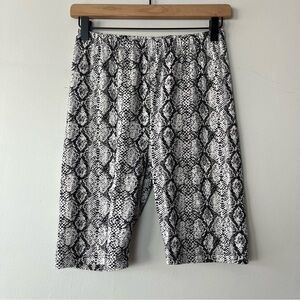 Zenana Snake Print Spandex Shorts Large